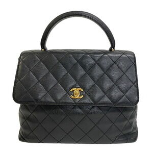 CHANEL Coco Handle Matelasse Shoulder Bag Crossbody Black